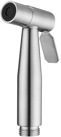 Doccetta Bidet per WC in Acciaio Inox 304 - Spruzzatore a Mano per Bagno, Pulizia Pannolini e Carta Igienica (Argento)