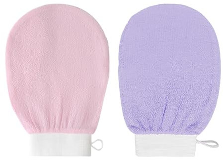 LAKJUOZ 2 Stück Koreanische Peeling-Handschuhe Peelinghandschuh Für Bad Peeling Handschuh Körperpeeling Abgestorbene Haut Entferner Für Damen Und Herren Exfoliating Glove Peeling Body Scrub