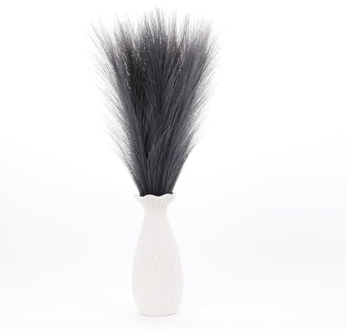 Uxney Pampas Grass Decoration - Artificial Dried Pampas Grass for Home Decoration (55 cm, Dark Grey, Pack of 20)