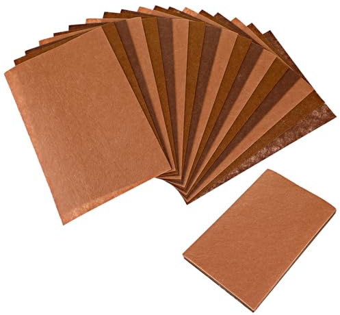 Lusofie 18 Pcs Felt Fabric Brown Felt Sheets Fuzzy Felt Fabric for Crafts DIY Crafting Sewing Patchwork Art Projects 3 Colors 11.81 x 7.87 Inch