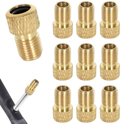 10 Pcs Ventil Adapter Fahrradventil Adapter Fahrrad Ventil-Adapter DV & SV Sclaverand Dunlopventil Adapter Radventil Bike Valve Adapter Presta Ventil Adapter