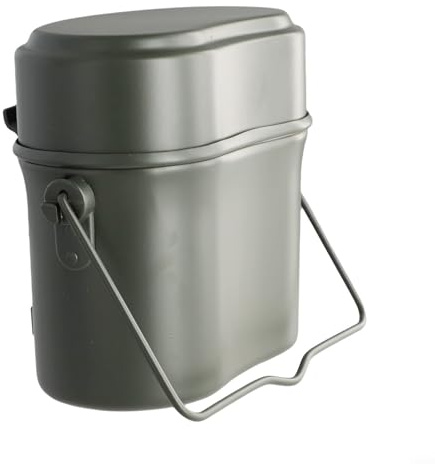 Qualoramall Kit da campeggio Set di pentole da esterno leggero Set portatile Escursionismo Mess Kit Nesting Alluminio Me-ss Tin per Backpacking Trekking Picnic