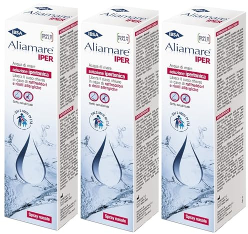Aliamare Iper Spray Nasale Decongestionante Ipertonica 125 ml - 3 CONFEZIONI