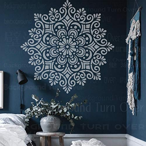110cm Huge Giant Mandala Indian Arabic Ethnic Round Stencil for Walls Large Mandala Template Reusable Paint Big Tile Flooring Templates Painting Decoration Frames Stencils The Seeds Furniture