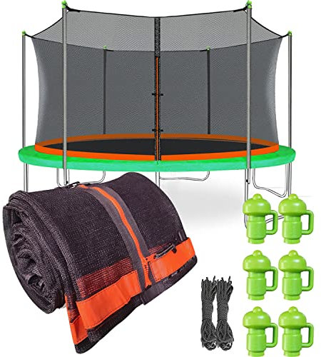 JumpTastic Ersatz-Netz, passend für gerade Trampolinstangen (3,6 m rundes Trampolin, 8 gerade Stangen).