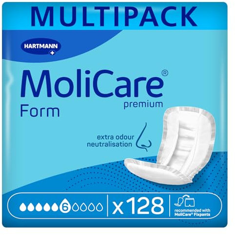 MoliCare Premium Form: pannoloni sagomati per incontinenza urinaria e fecale, unisex, 120 pezzi