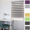 Thermorollo Verdunkelungsrollo 115 x 180 cm 100 Sichtschutz Sonnenschutz Klemmfix Duo Doppelrollo, Fensterrollo Doppelrollo inkl. Montagematerial, für Fenster, Dunkelgrau
