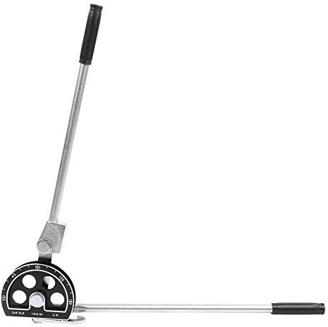 Dobladora de Tubos de 19 Mm, Herramienta Manual, 3/4 de Pulgada, 180 °, Acero + Aleación de Aluminio, Dobladora de Tubos Manual de Alta Dureza para Doblar Tubos de Cobre y Aluminio