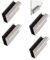 UFURMATE Glastürgriffe, 4 Stück, Schrankgriff, silberfarben, Glas-Fingerrand, verdeckte Griffe für Schublade, Schrank, Möbel