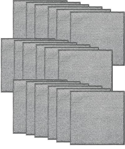 VPB 15 Stück Mehrzweck Geschirrspüllappen aus Draht Wiederverwendbarer Kettennet Schrubber,Gusseisenreiniger,Topfreiniger,Reinigungstuch für Nass und Trockenreinigung,Putzlappen für die Küche