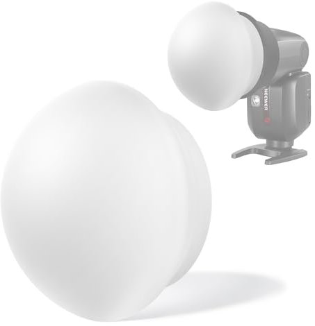 NEEWER CRS9 Difusor de Flash de Silicona, modificador de luz magnético para NEEWER NW620 NW700 NW760 Z880 Z760 Cabeza Cuadrada y Z1 Z2 Speedlite de Cabeza Redonda, los Anillos adaptadores se Venden