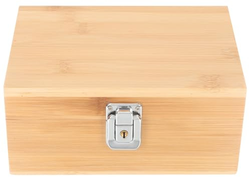 BAZEITFLOW Humidor De Viaje Portátil para Cigarros 17,9x8,3x12,7 Cm Caja De Madera Natural Reutilizable Clásico para Almacenamiento En Exterior Uso Profesional