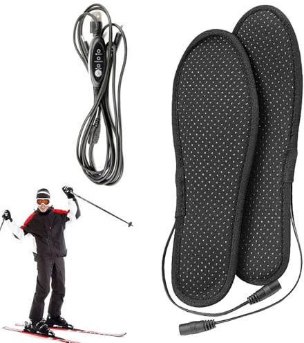 Semelles Chauffantes - Semelles Chauffantes Rechargeables | Chauffe-pieds Rechargeables, Semelle Intérieure Thermique Électrique Lavable En Peluche Courte USB, Chauffe-pieds, Randonnée D'hiver, Ski, C