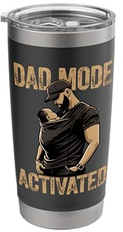 Dad Mode Activated Baby Carrier First Time Father Stainless Steel Insulated Tumbler
