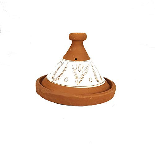 Tajine terracotta marocchina diam. cm30 naturale senza smalto completa di ricette ed istruzioni
