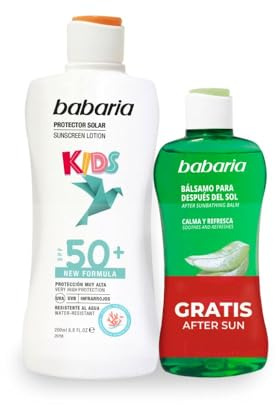 BABARIA Spray protection solaire Infantil F-30 + After Sun. pour bébés et enfants, protection solaire quotidienne, application facile