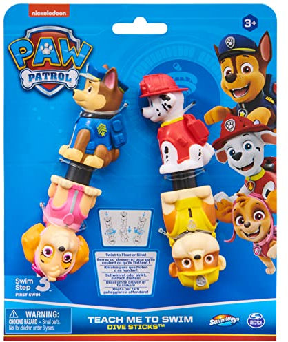 SwimWays PAW PAtrol Tauchsticks mit den PAW Patrol Charakteren, Tauchspielzeug für Kinder ab 3 Jahren