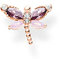 Thomas Sabo H2188-321-7 Charm Club Ohrstecker Libelle mit Steine 925 Sterlingsilber, vergoldet Roségold Zirkonia