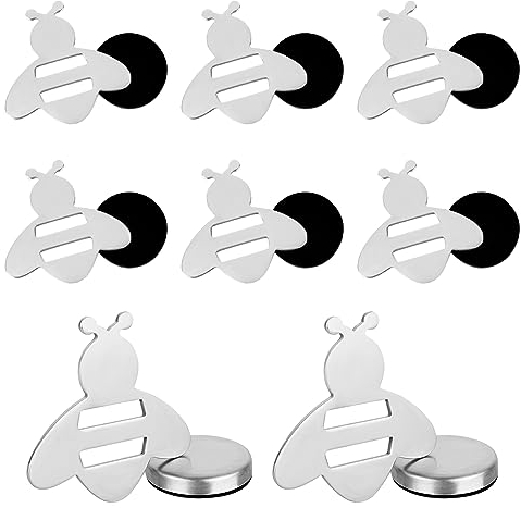 elthmpr Tischdeckenbeschwerer Magnetisch für Draußen, 8 Stück Edelstahl Biene Tischdeckenbeschwerer Magnet, Outdoor Tischdecke Beschwerer Gewichte für Familie Draußen Party, Camping, Garten, Picknick