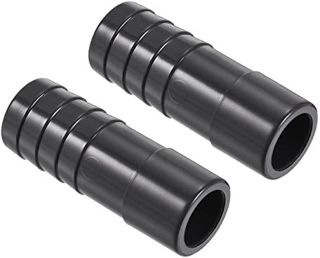 M METERXITY 2pz PVC Tubo Raccordo - Acqua Tubo Connettore, 19mm Barra Dritto Tubo Giunto, Applica Esterno/Giardino/Piscina (OD 20mm, Nero)