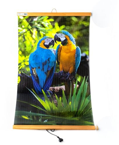 500W Panneau Chauffant Infrarouge - pour Pièces jusqu'à 15 m² – Chauffage Infrarouge pour Salon, Bureau, Chambre à Coucher – 60x105 cm (Perroquets)