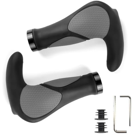 GZERMA Poignées de vélo ergonomiques avec deux côtés - Design de verrouillage - 22 mm - Pour vélo électrique, trekking, VTT, vélo de tourisme, vélo de route