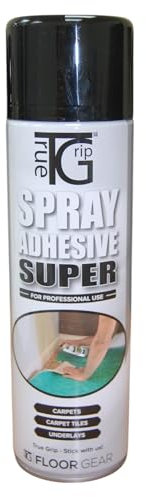 IMPERIAL STUDIOS True Grip 500ml Multi-Purpose Carpet Adhesive Spray - Strong Bond for Flooring, Vinyl, Wood, Foam, Upholstery, Underlay & Concrete - Quick Dry, Heavy Duty High Temperature Glue