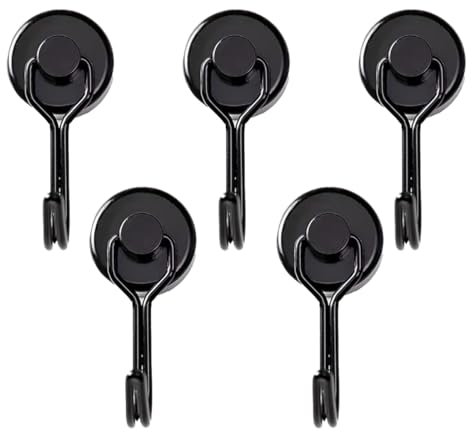 klahh 5 Pcs Magnetic Hooks Strong Magnetic Hooks for Fridge for Camping Door Locker Cruise Kitchen