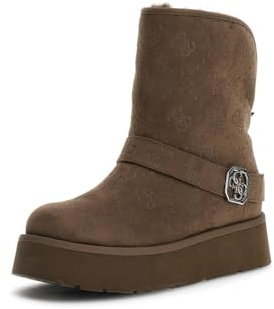 GUESS Botas de Mujer con Plataforma, Verde, Hebilla Decorativa, Diseño en Relieve, Forro Interior (verde, mediano, Sistema tallas calzado EU, Adulto, Números, mediano, 40)