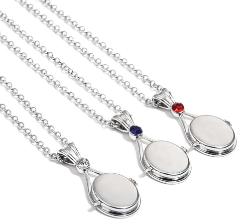 ACOLY Collar Con Medallón De Sirena (3 Piezas), Con Concha Con Estampado H2O, Regalo Para Mujeres Y Niñas.
