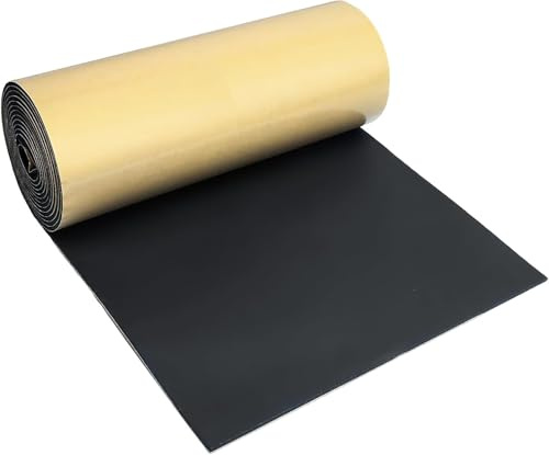 Storystore Self Adhesive Foam Sheets 300mm(W) x 1.5mm(T) x 1.5m(L), High Density Foam Roll Neoprene Rubber Sheet for DIY Furniture Pads, Floor Protectors, Non-Slip and Anti-Scratch