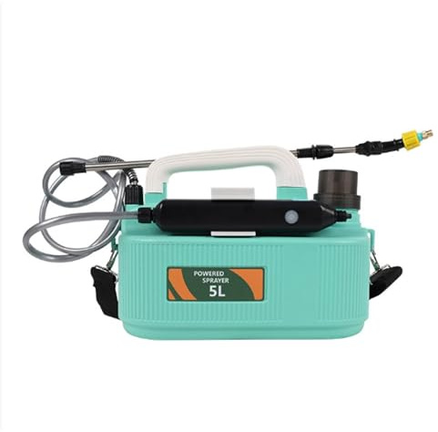Spruzzatore da giardino – Irrigatore fertilizzante regolabile alimentato a batteria da 1,35 galloni – Spruzzatore alimentato a batteria, per serre, campeggio, terrazze, case, giardini