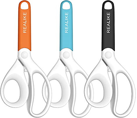 REALIKE Bastelschere Scharfe Bastelschere für alle Zwecke 3 Paar Stoffscheren zum Schneiden Basteln Nähen Schule Büro Heim Links Rechtshänder Schere