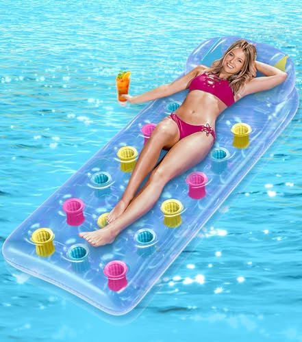 Gontence Bouee Piscine - Piscine Gonflable Adulte - Matelas Piscine Gonflable - Hamac Gonflable Piscine Hamac Flottant Piscine Fauteuil Gonflable Piscine