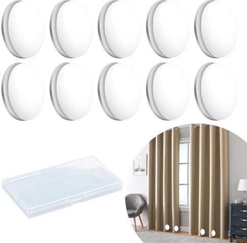 Shower Curtain Weights, 10PCS 4cm Magnetic Curtain Weights with Box for Shower Tablecloths(White)
