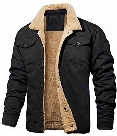 Veste Homme Cargo en Polaire d'hiver pour Militaire Épaissir Coupe-Vent Coton Manteau Homme Hiver Chaude Avec Revers Veste Homme