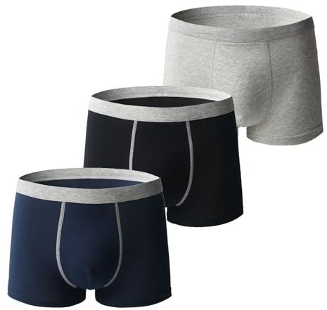 Män ultraabsorberande inkontinens boxershorts återanvändbar inkontinens underkläder tvättbara bekväma läckagesäkra underkläder 2025 (3 st d, L)