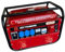 Hüttenberg Professional Generator H8500W, 6,5 PS Benzinmotor, 220V Stromerzeuger mit Voltmeter und Schutzschalter, Notstromerzeuger Generator Stromgenerator Aggregat, Rot