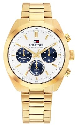 Tommy Hilfiger Chronograph Quartz Watch for Men with Stainless Steel Bracelet or Leather Strap