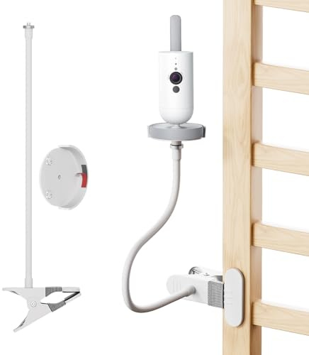 Babykamerafäste kompatibel med Philips Avent SCD923/26, SCD921/26, SCD643/26, SCD951/26 – flexibelt kamerastativ utan borrning, enkel montering för barnsäng och hylla