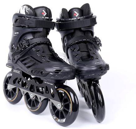 MHXZKHL Patins à roulettes 3 Roues, Patins à Roues Alignées Professionnels De 110 Mm pour Hommes Et Femmes, avec Roulements ABEC-9, Patins De Cross-Country Haute Performance pour Adultes(Size:44)