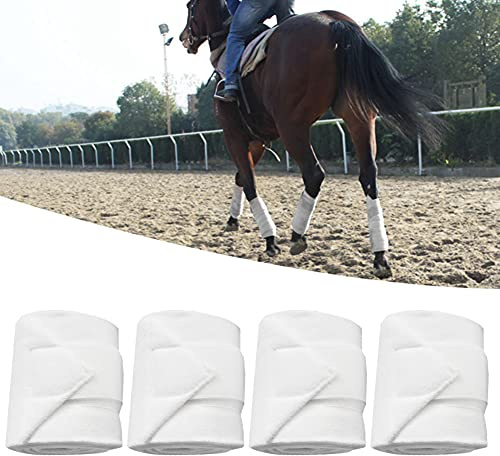Qcwwy Envolturas para Patas de Caballo, Vendajes de Protección, Botas de Soporte Suaves para Entrenamiento Ecuestre y Competiciones, Suministros para el Cuidado de Caballos