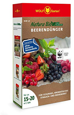 WOLF Garten - Natura Bio Beerendünger N-BE 1,9 für ca. 15-20 m²/Jahr; 3855010