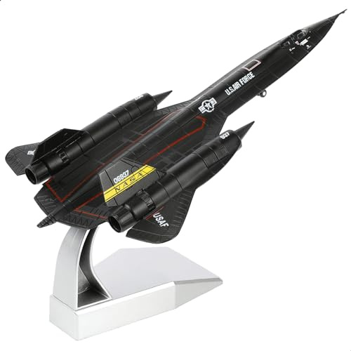 NUOTIE SR-71A Blackbird 1/144 Modèle d'avion de Reconnaissance en Métal USAF Affichage Militaire Modèle de Jet Pré-construit en Alliage d'avion Moulé sous Pression avec Présentoir