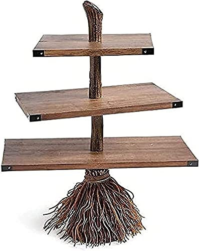 Alzata for spuntino di Halloween Supporto for scodella for spuntino for scopa di Halloween Supporto for torta a tre livelli for torta di frutta Candy Display Tower Party Gift Mini Cake Stand Festive B