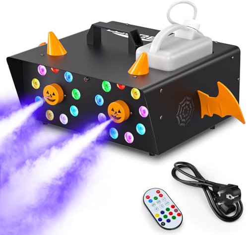 Nebelmaschine, 1500W Nebelmaschine mit Lichteffekt, Dekoration abnehmbar, Aufwärtsnebel, für Halloween, Live-Shows, Partys, Hochzeiten, Konzerte, Weihnachten