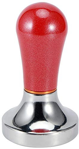 Tamper à Café, 57mm Presse à Expresso, Tampon à Expresso en Alliage Aluminium, Tasseur à Café Accessoire Barista Professionnel Machine Café (Rouge)