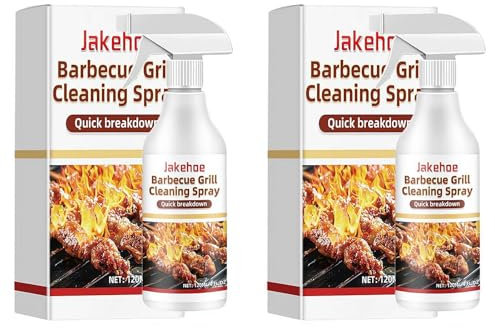 Detergente per barbecue da 120 ml, per griglia esterna, spray sgrassante da cucina senza fumi, sgrassatore ecologico per griglia esterna e spray detergente per barbecue