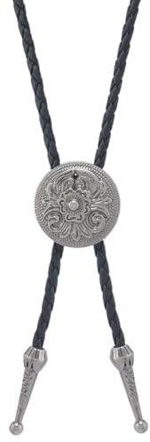 Bolo Tie, Bolo Tie Herren, Cowboy, Cowboy Kostüm Herren, Cowboy Weste Herren, Western Outfit Damen, Cowboy Hemd Herren, Cowboy Weste, Leder Rodeo Anhänger für Damen und Herren, antikes Silber