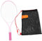 Dickly 21 -inch Racket de Tennis pour L'équipement pour Enfants Raquette de Tennis Cadre en Alliage de Fer avec Sac de Corde pour La Pratique de L'entraîneme, Rose
